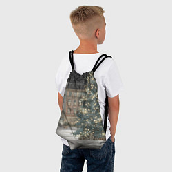 Рюкзак-мешок Елка во дворе, цвет: 3D-принт — фото 2