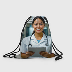 Рюкзак-мешок Медицинская сестра с улыбкой, цвет: 3D-принт