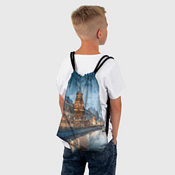 Рюкзак-мешок Санкт-Петербург зимний город, цвет: 3D-принт — фото 2