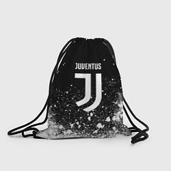 Рюкзак-мешок Ювентус всплеск белых красок, цвет: 3D-принт