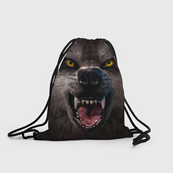 Рюкзак-мешок Волчий рык, цвет: 3D-принт