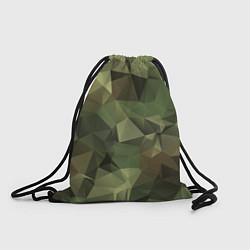 Рюкзак-мешок Полигональный камуфляж, цвет: 3D-принт
