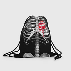 Рюкзак-мешок Скелет с сердцем, цвет: 3D-принт