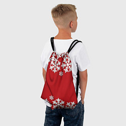 Рюкзак-мешок Снежинки, цвет: 3D-принт — фото 2