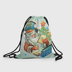Рюкзак-мешок Дед мороз, цвет: 3D-принт