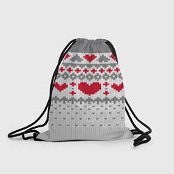 Рюкзак-мешок Узор с сердечками, цвет: 3D-принт