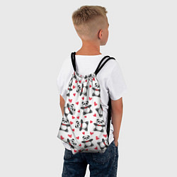 Рюкзак-мешок Любимые панды, цвет: 3D-принт — фото 2