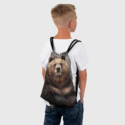 Рюкзак-мешок Русский медведь, цвет: 3D-принт — фото 2