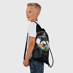 Рюкзак-мешок Панда с карамелью, цвет: 3D-принт — фото 2