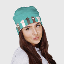 Шапка Лапки котеек, цвет: 3D-принт — фото 2