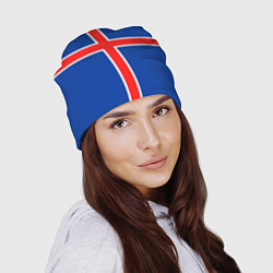 Шапка Флаг Исландии, цвет: 3D-принт — фото 2