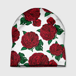 Шапка Винтажные розы, цвет: 3D-принт