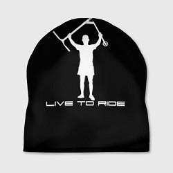 Шапка Самокат трюковой Live to ride, цвет: 3D-принт