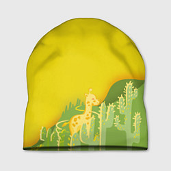 Шапка Милый жираф в кактусах, цвет: 3D-принт