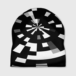 Шапка Черно-белый фон иллюзии, цвет: 3D-принт