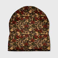 Шапка Черепа в Розах, цвет: 3D-принт