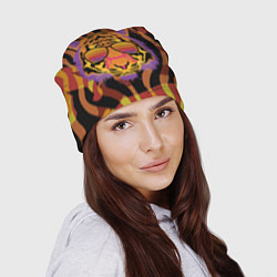 Шапка Крутой тигр в очках ретро, цвет: 3D-принт — фото 2