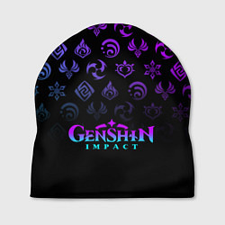 Шапка GENSHIN IMPACT NEON LOGO SYMBOL, цвет: 3D-принт