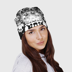 Шапка Коллекция Journey Черно-белый 574-1 Дополнение 1, цвет: 3D-принт — фото 2