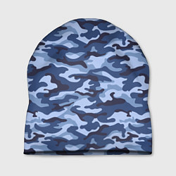 Шапка Синий Камуфляж Camouflage, цвет: 3D-принт