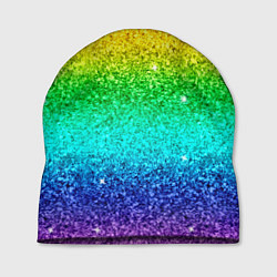 Шапка Блестки радуга, цвет: 3D-принт