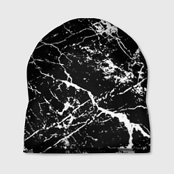 Шапка Текстура чёрного мрамора Texture of black marble, цвет: 3D-принт