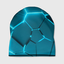 Шапка Ледяные неоновые геометрические плиты, цвет: 3D-принт