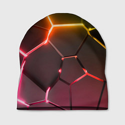Шапка Неоновые радужные плиты, цвет: 3D-принт