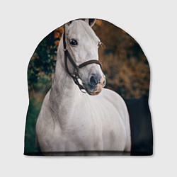 Шапка Белая лошадка, цвет: 3D-принт