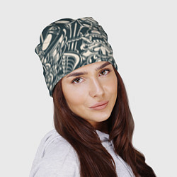 Шапка Японская тату текстура, цвет: 3D-принт — фото 2