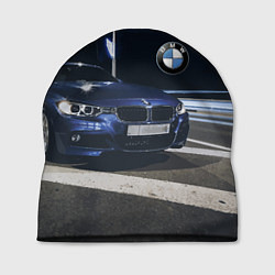 Шапка BMW на ночной трассе, цвет: 3D-принт