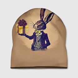 Шапка Кролик в костюме с подарком, цвет: 3D-принт
