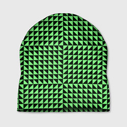 Шапка Чёрно-зелёная оптическая иллюзия, цвет: 3D-принт
