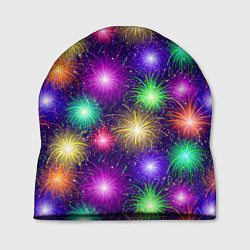 Шапка Праздничный салют - фейерверк, цвет: 3D-принт