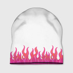 Шапка Розовые языки огня, цвет: 3D-принт