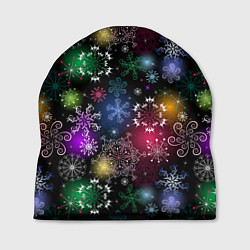 Шапка Разноцветные узоры, цвет: 3D-принт