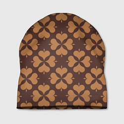 Шапка Четырехлистный клевер коричневый, цвет: 3D-принт