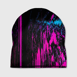Шапка Фиолетовые линии и нейроны, цвет: 3D-принт