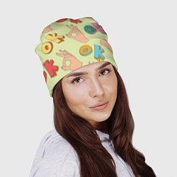 Шапка Emoji ok, цвет: 3D-принт — фото 2