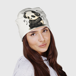 Шапка Милая панда в наушниках, цвет: 3D-принт — фото 2