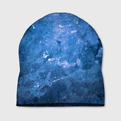 Шапка Тёмно-синяя абстрактная стена льда