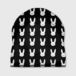 Шапка Bunny pattern black, цвет: 3D-принт