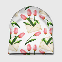 Шапка Тюльпаны в конвертах - паттерн, цвет: 3D-принт