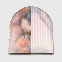 Шапка Цветы за стеклом - полосы с градиентом, цвет: 3D-принт