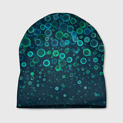 Шапка Изумрудные круги Абстракция, цвет: 3D-принт