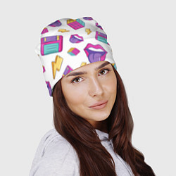 Шапка Паттерн в стиле 90-х, цвет: 3D-принт — фото 2
