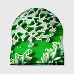 Шапка Узор зелени-арт, цвет: 3D-принт