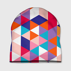 Шапка Ромбический разноцветный паттерн, цвет: 3D-принт