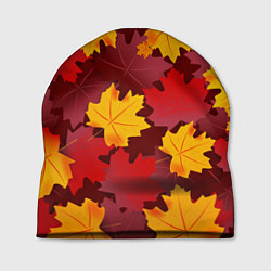 Шапка Кленовые листья паттерном, цвет: 3D-принт