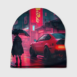 Шапка Дождь на улицах Японии, цвет: 3D-принт